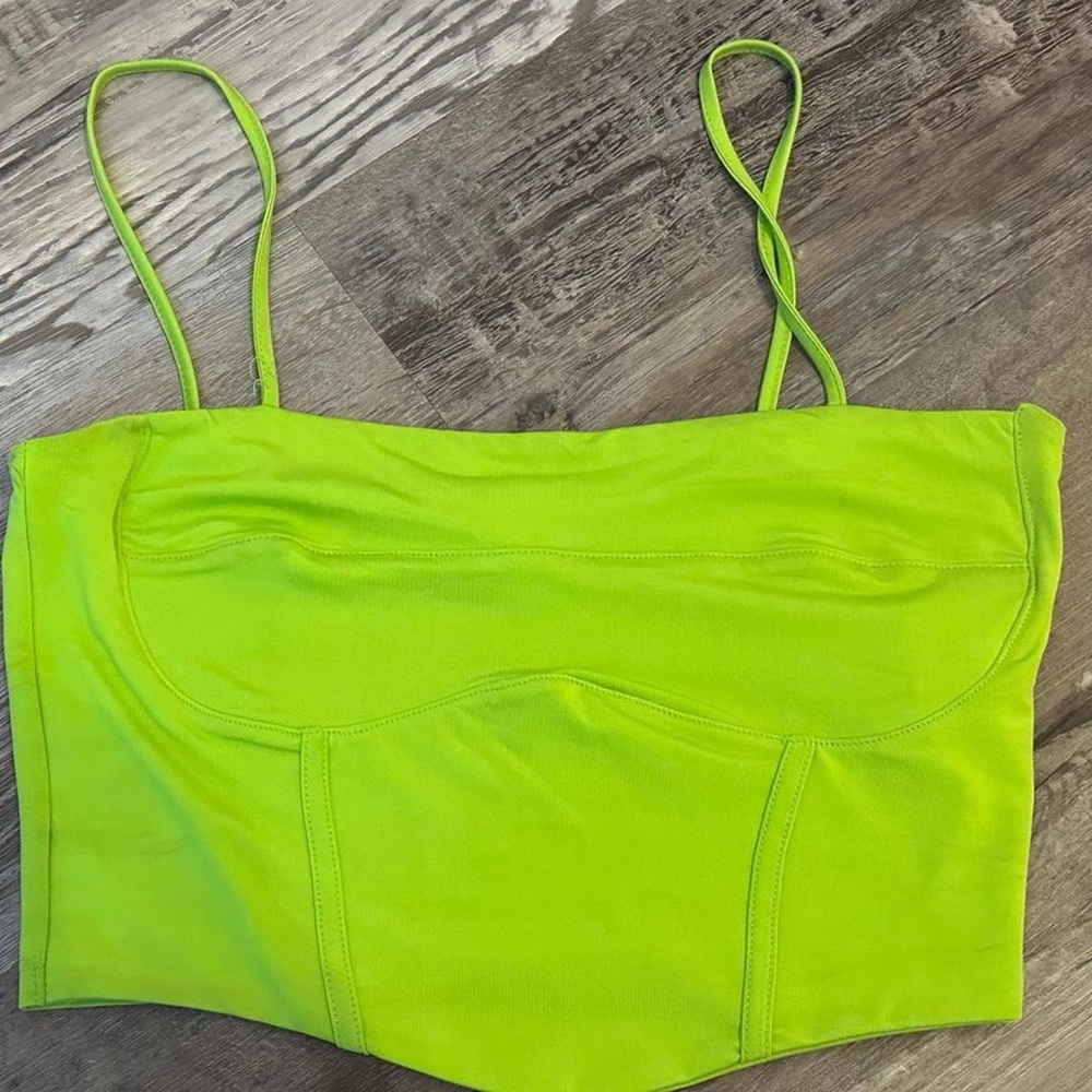 Vibrant Green Bustier Top